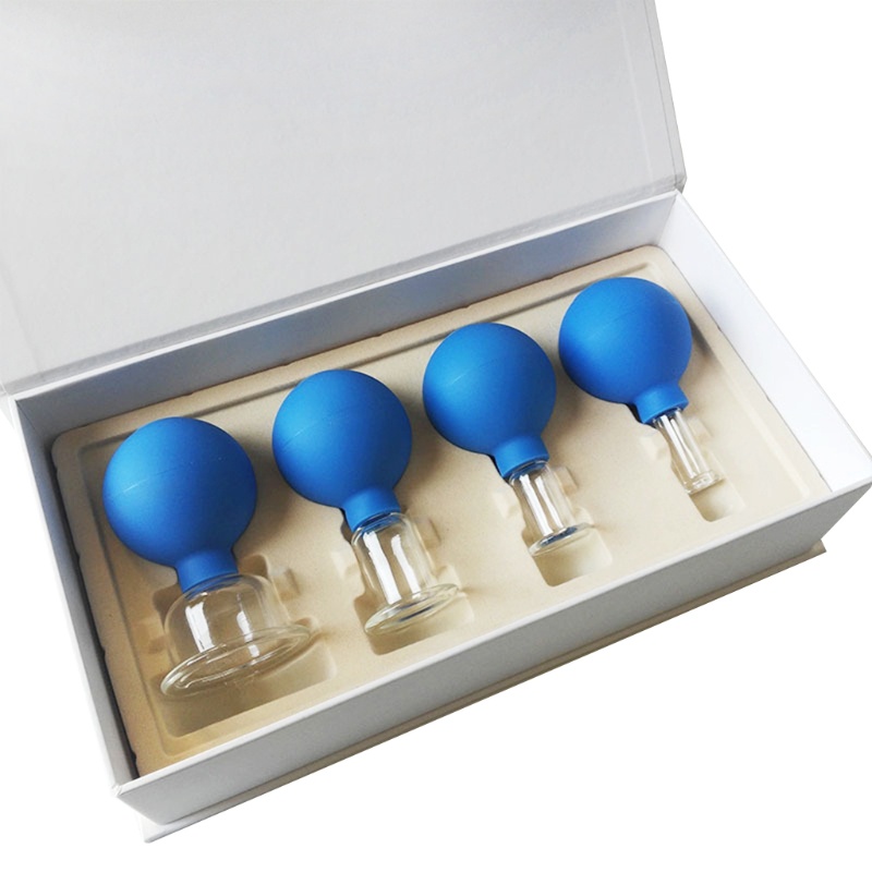 Bộ 4 Cốc Thủy Tinh Hút Chân Không Giúp Mát Xa Chống Cellulite