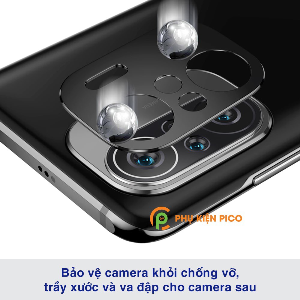 Dán camera Poco F3 khung kim loại bảo vệ an toàn camera sau - Ốp viền camera Xiaomi Poco F3