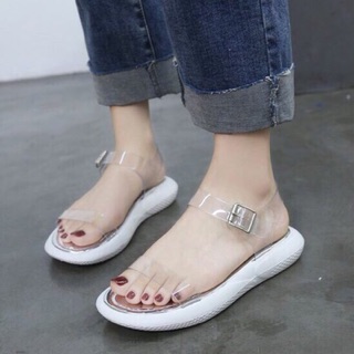 Sandal quai trong đế thô