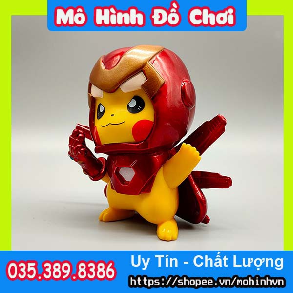 Mô Hình Pikachu Cosplay iRon Man - Hàng chính hãng, Chất liệu bằng Nhựa PVC cao cấp