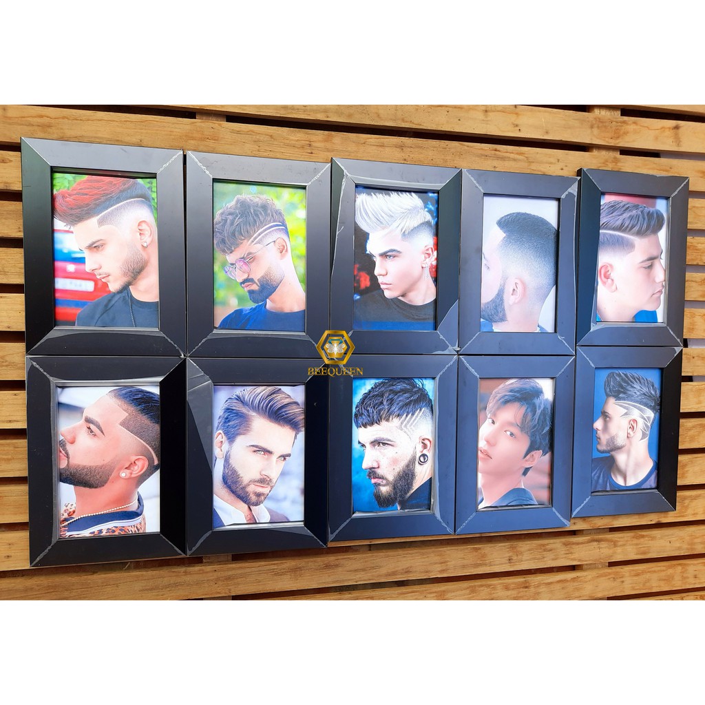 10 Khung Tranh 19x25cm Treo Tường Cho Barbershop - Tiệm Cắt Tóc | 3TN1