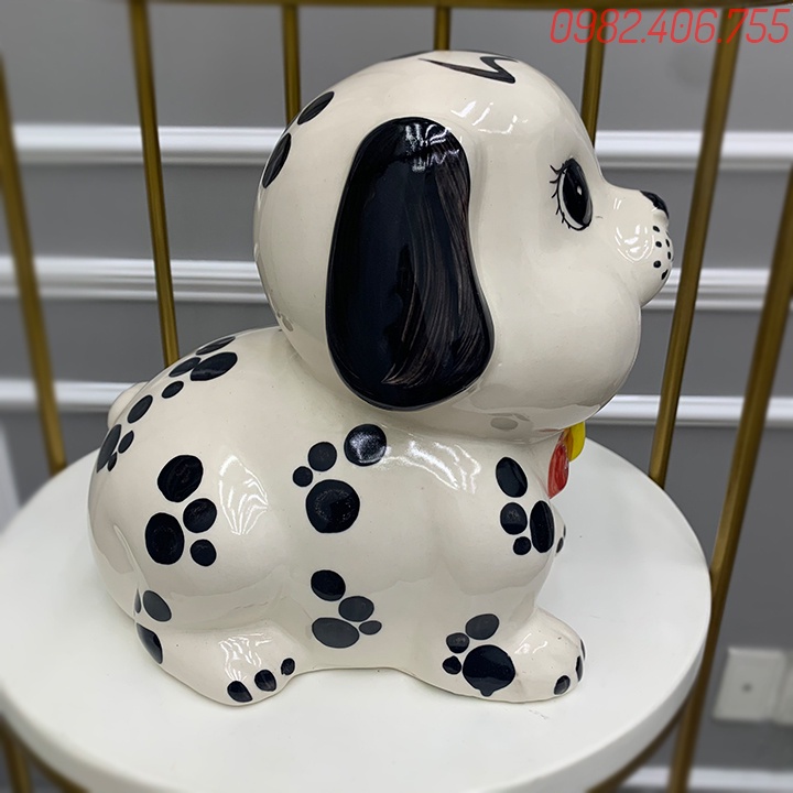 Ống tiết kiệm men sứ hình chó cún siêu đáng yêu, heo lợn đất đẹp giá rẻ bát tràng