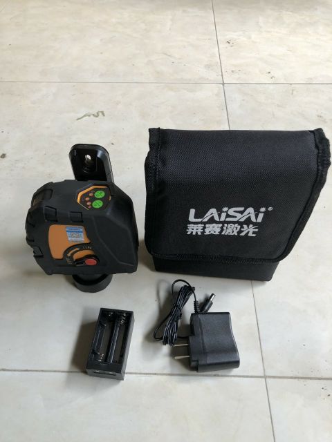 Máy cân mực laze LAISAI LSG609S 2 tia xanh - Dùng được pin tiểu và pin sạc