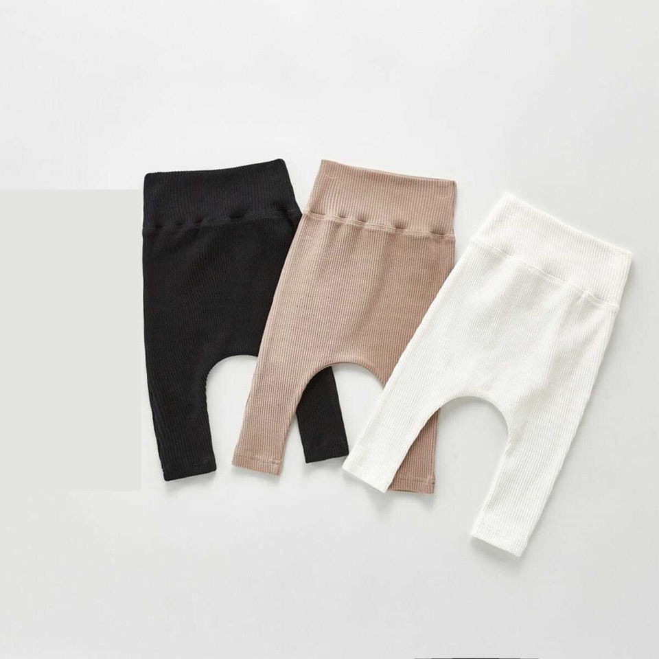 Quần tất cotton lưng cao màu trơn họa tiết kẻ sọc phong cách Hàn Quốc thời trang xuân thu cho bé 2021