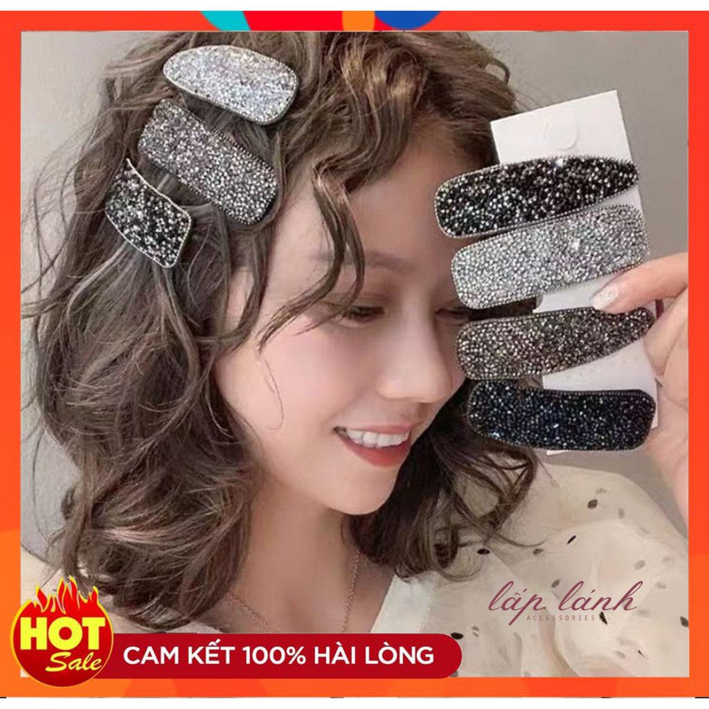 [Có sẵn] KẸP MÁI ĐÍNH ĐÁ JENNIE LẤP LÁNH TẠO KIỂU PHONG CÁCH HÀN QUỐC KM10