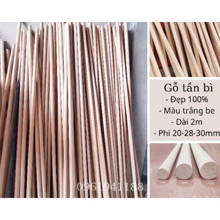 Thanh gỗ tròn treo rèm gỗ tần bì dài 2m