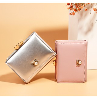 Ví/bóp nữ mini đựng tiền cầm tay hoạ tiết xinh xắn nhiều ngăn Prettyzys chính hãng chất da PU cực bền thời trang cao cấp