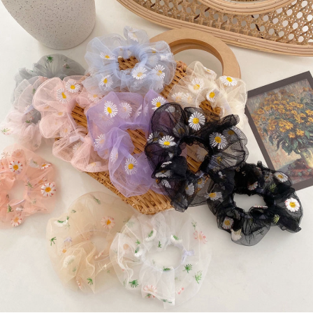 Dây Buộc Tóc Hình Hoa Cúc Xinh Xắn Dành Cho Nữ