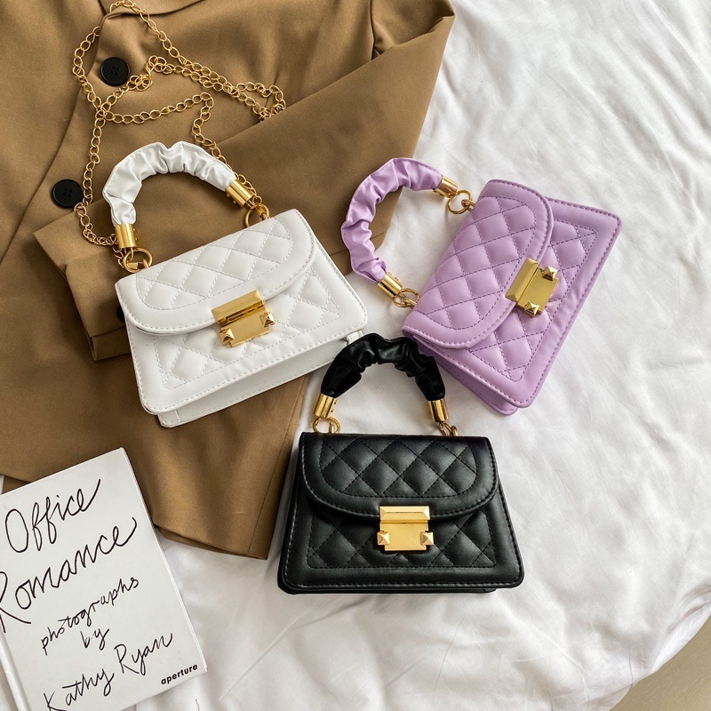 Túi Xách Đeo Chéo Dây Kim Loại Thời Trang Cho Nữ