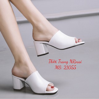 Dép cao gót nữ gót vuông 5 phân bảng to size lớn 40 41 42 43 44