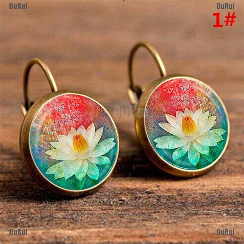 Bông Tai Hình Tròn Đính Đá Pha Lê Thanh Lịch Dành Cho Nữ