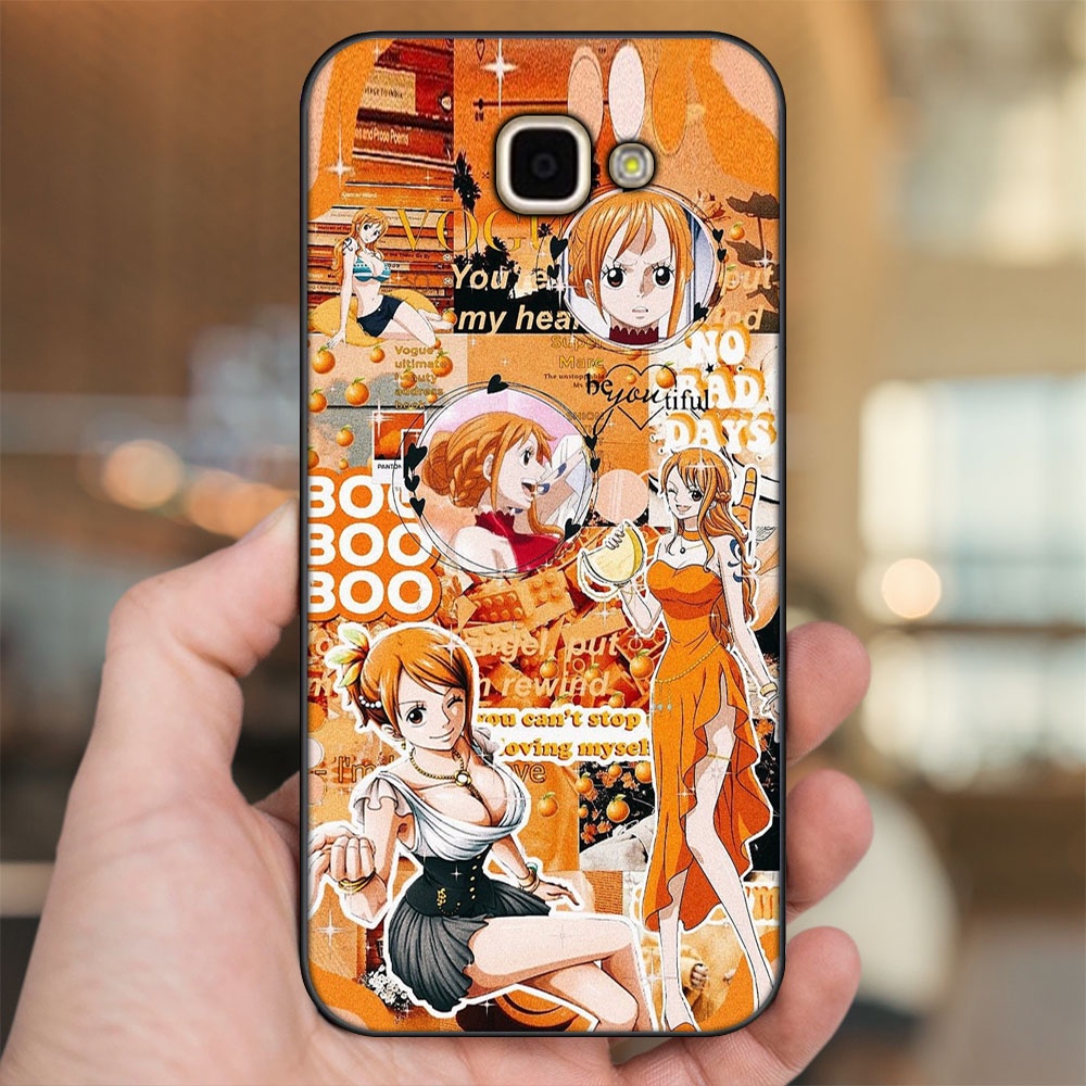 Ốp lưng Samsung A9 Pro viền đen in hình Nami One Piece Đảo Hải Tặc