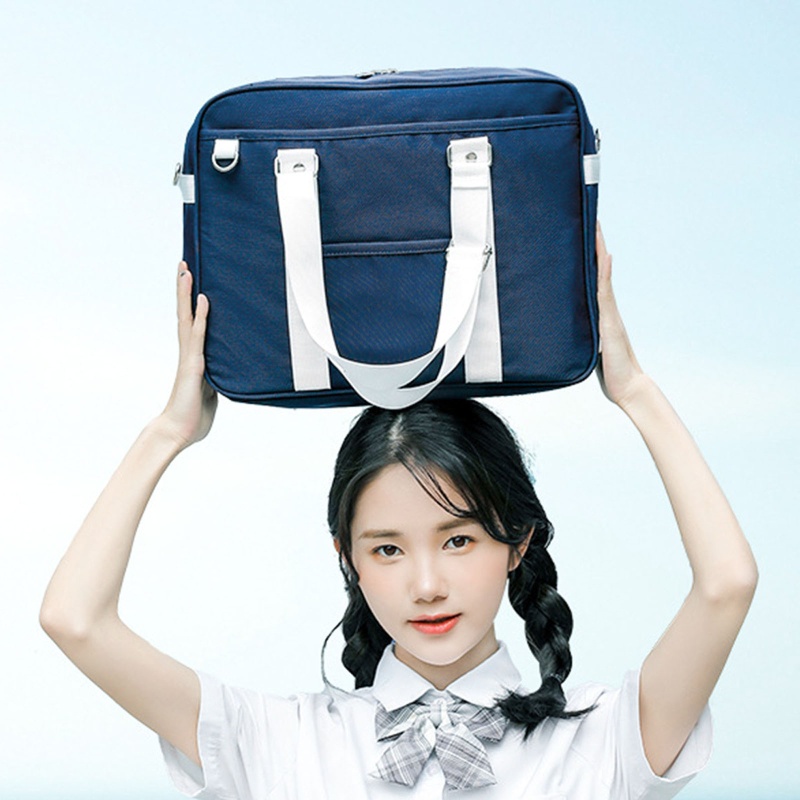 Youyo Túi Xách Vải Oxford Đeo Vai Đồng Phục Học Sinh Trung Học Nhật Bản Cho Nam Nữ