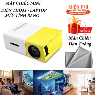Máy chiếu Mini SD 480p tặng Kèm 1 màn chiếu 60inch Kết nối điện thoại qua Wifi