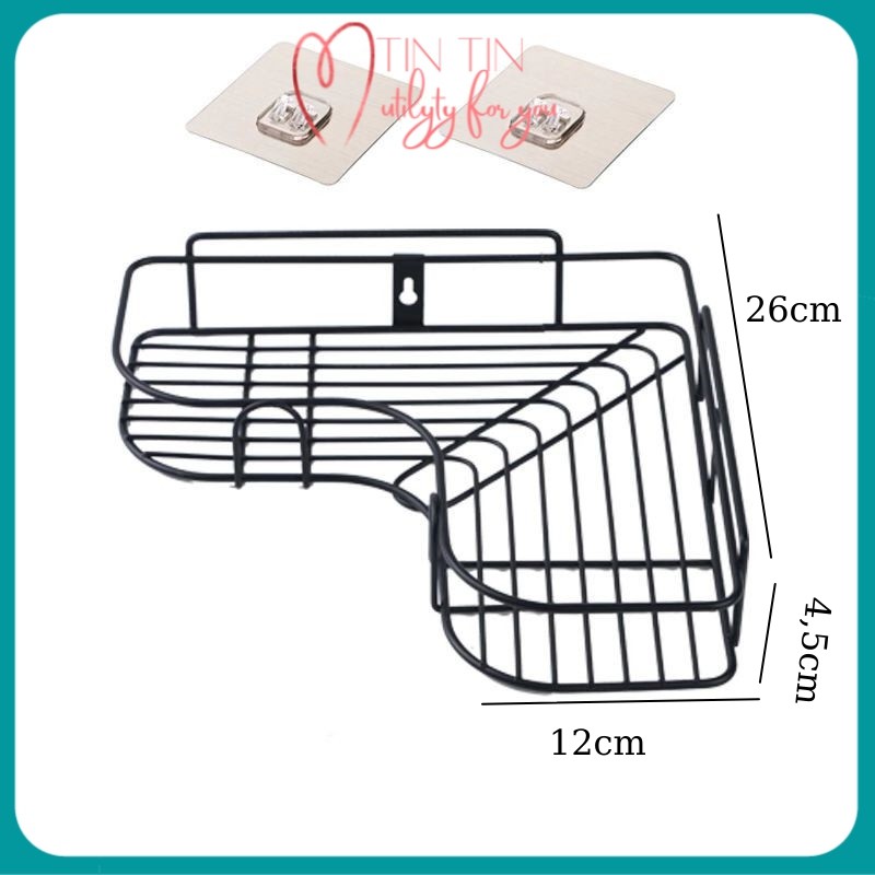 Giá Treo Đồ, Kệ Góc Phòng Tắm Dán Tường Siêu Chắc TINTIN