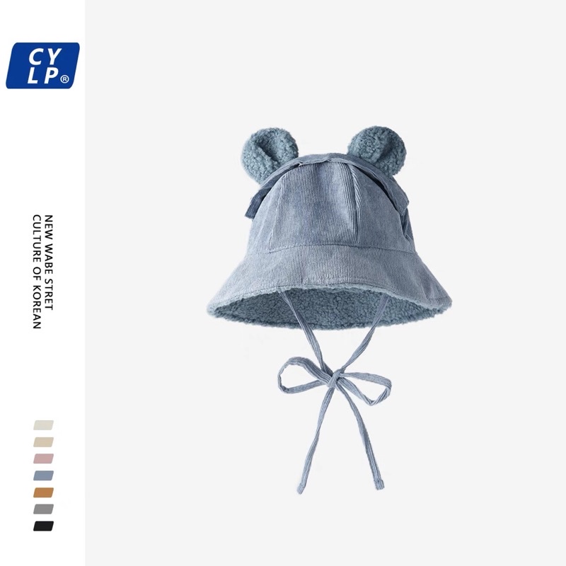 Nón Bucket tai gấu mang hai kiểu.