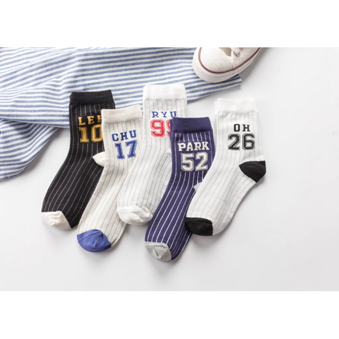 Vớ Tất Nam Nữ cổ lửng Chữ Số đủ màu phong cách trẻ trung, năng động.