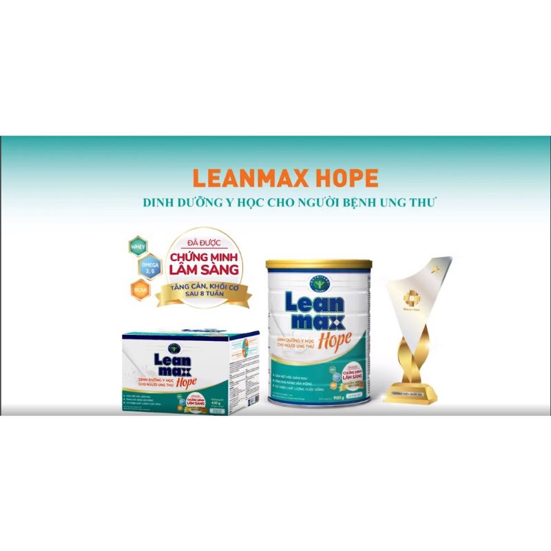 Sữa dinh dưỡng LEANMAX Hope cho người bệnh ung thư, lon thiếc 400g và 900g