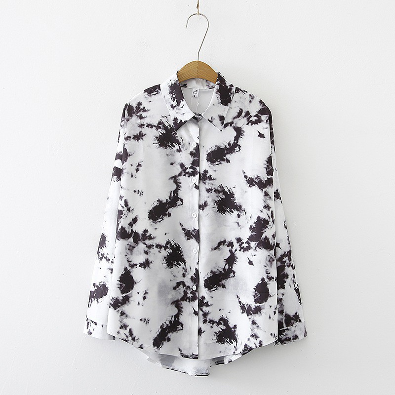 Áo Sơ Mi Nữ Tay Dài Form Rộng Kiểu Dáng Đơn Giản