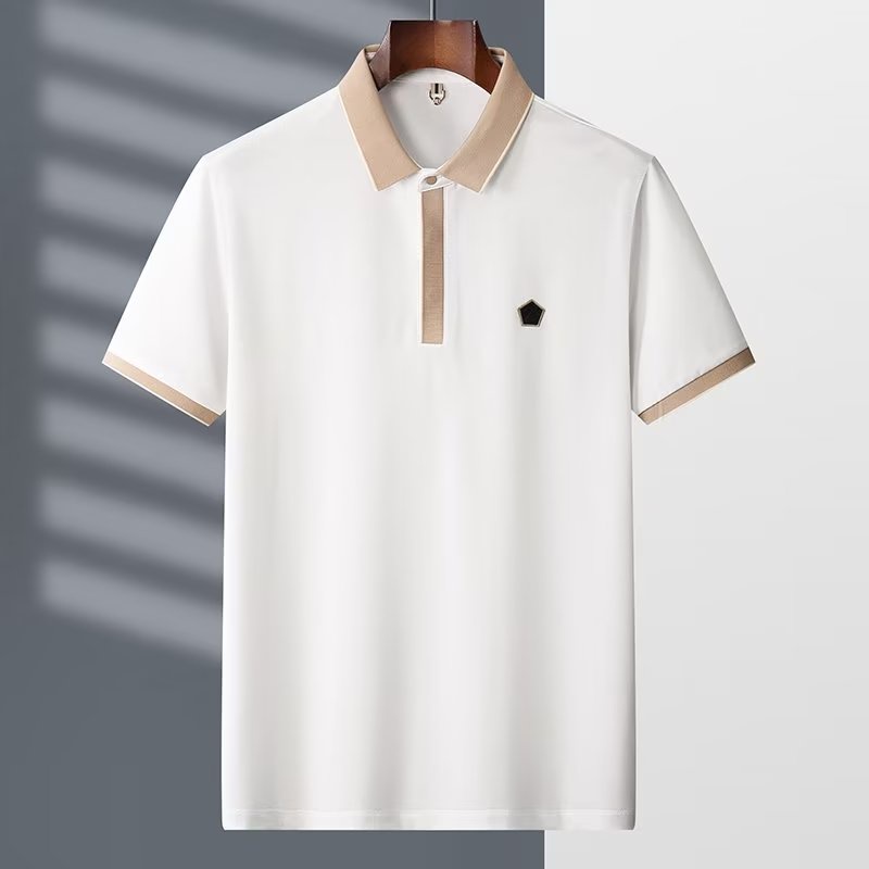 Áo Thun Polo Tay Ngắn Màu Trắng Đen Phong Cách Anh Quốc Thời Trang Mùa Hè Cho Nam Size M-2XL