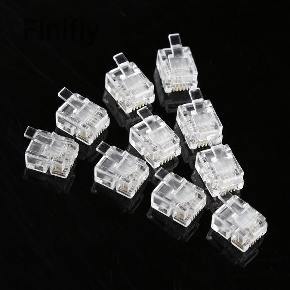 Đầu Nối Rj11 Rj-11 6p4c 100x 4 Pin | BigBuy360 - bigbuy360.vn