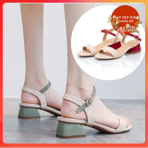 Giày sandal cao gót  3p học sinh mới , phù hợp mặc áo dài, phối quàn jean đơn giản CG0357