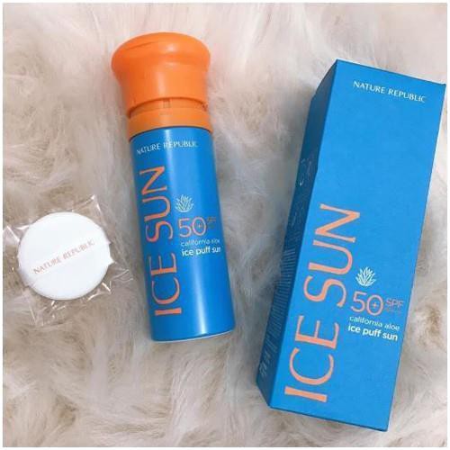 Kem Chống Nắng Nature Republic Ice Sun SPF50+ California Aloe Ice Puff Sun | BigBuy360 - bigbuy360.vn