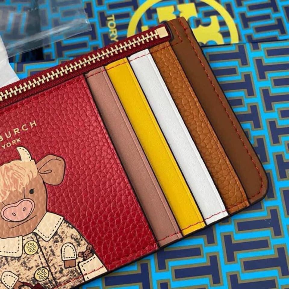 Ví Đỏ Tory Burch Card Holder Da Siêu mềmCAM KẾT CHUẨN)Siêu Xinh