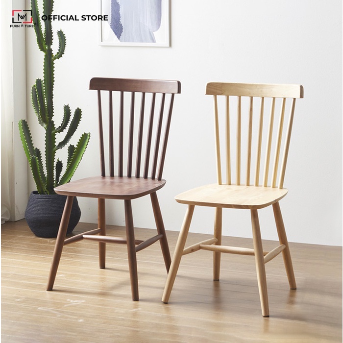 Ghế Windsor Chair gỗ cao su tự nhiên nhiều màu MW FURNITURE - Nội thất căn hộ