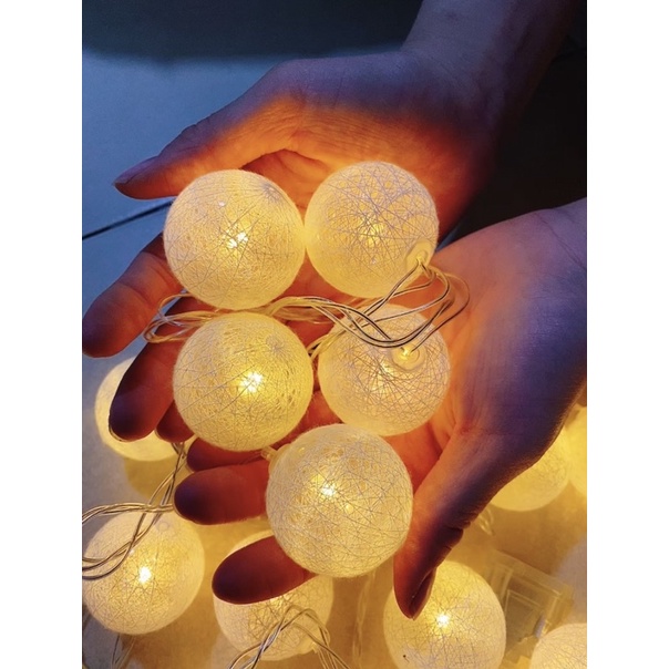 Đèn Cầu Mây Thái Lan 3M 20 Bóng Chạy Pin/ Cắm Điện - Udecor