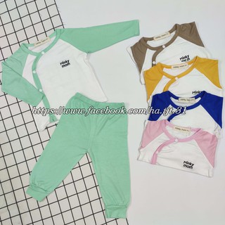 Bộ sơ sinh cài nút chéo cực yêu cho bé