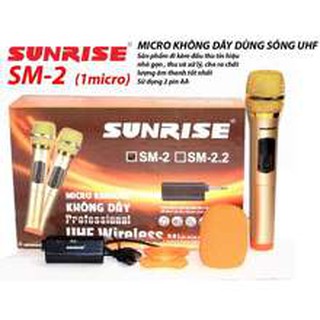 MICRO KHÔNG DÂY ĐA NĂNG SUNRISE SM.2 CAO CẤP - MIC HÁT CỰC NHẸ