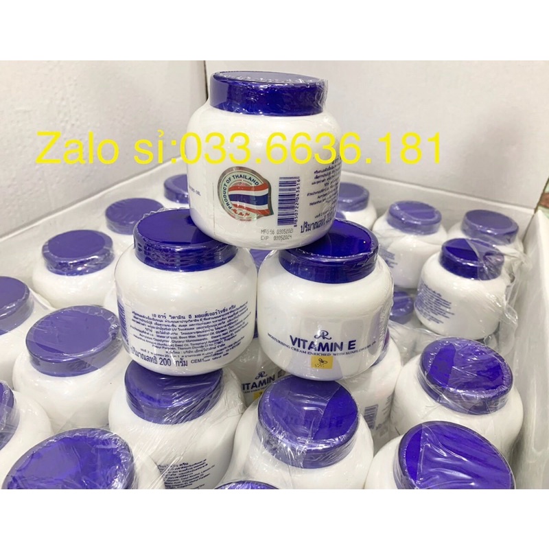 Kem vitamin e dưỡng ẩm trắng da thái Lan hủ 200g