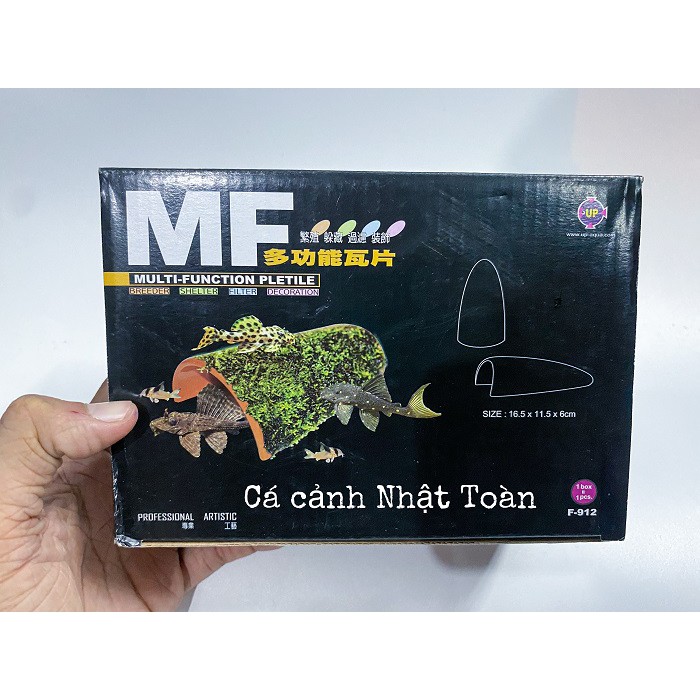 ỐNG GỐM SỨ CHO CÁ NÚP VÀO TRANG TRÍ BỂ CÁ 17x12x6cm F912