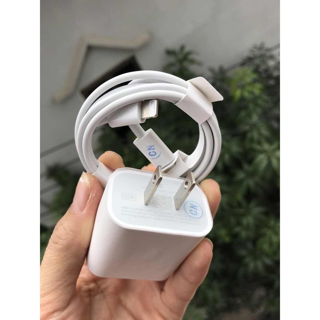 Bộ sạc nhanh 20W IPhone 12 chân dẹp US Zin New Full Box