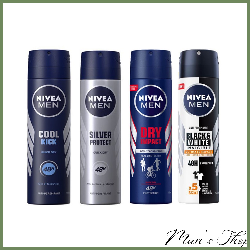 Xịt khử mùi nam NIVEA Men - Xịt toàn thân nam 150ml - sịt thơm body