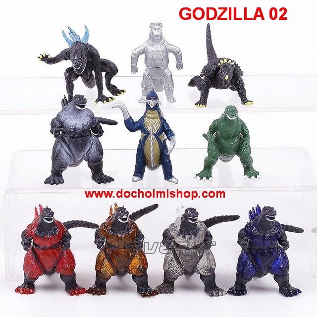 Size 7-8cm  Mô Hình Quái Vật Godzilla - Rồng 3 Đầu - Kong