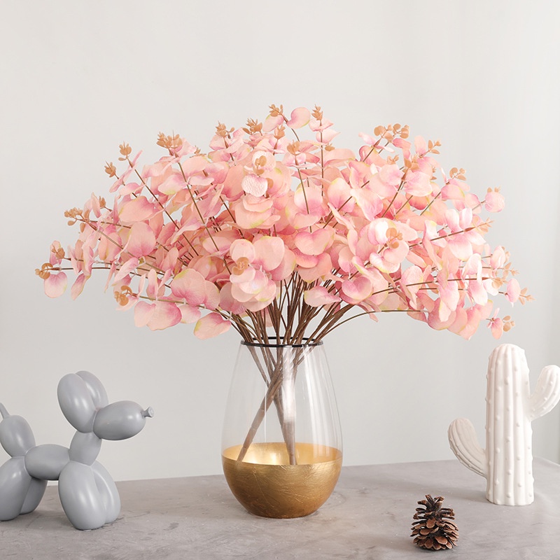 Set 5 Nhánh 20 Nhánh Lá Bạch Đàn Nhân Tạo 6 Màu Dùng Trang Trí