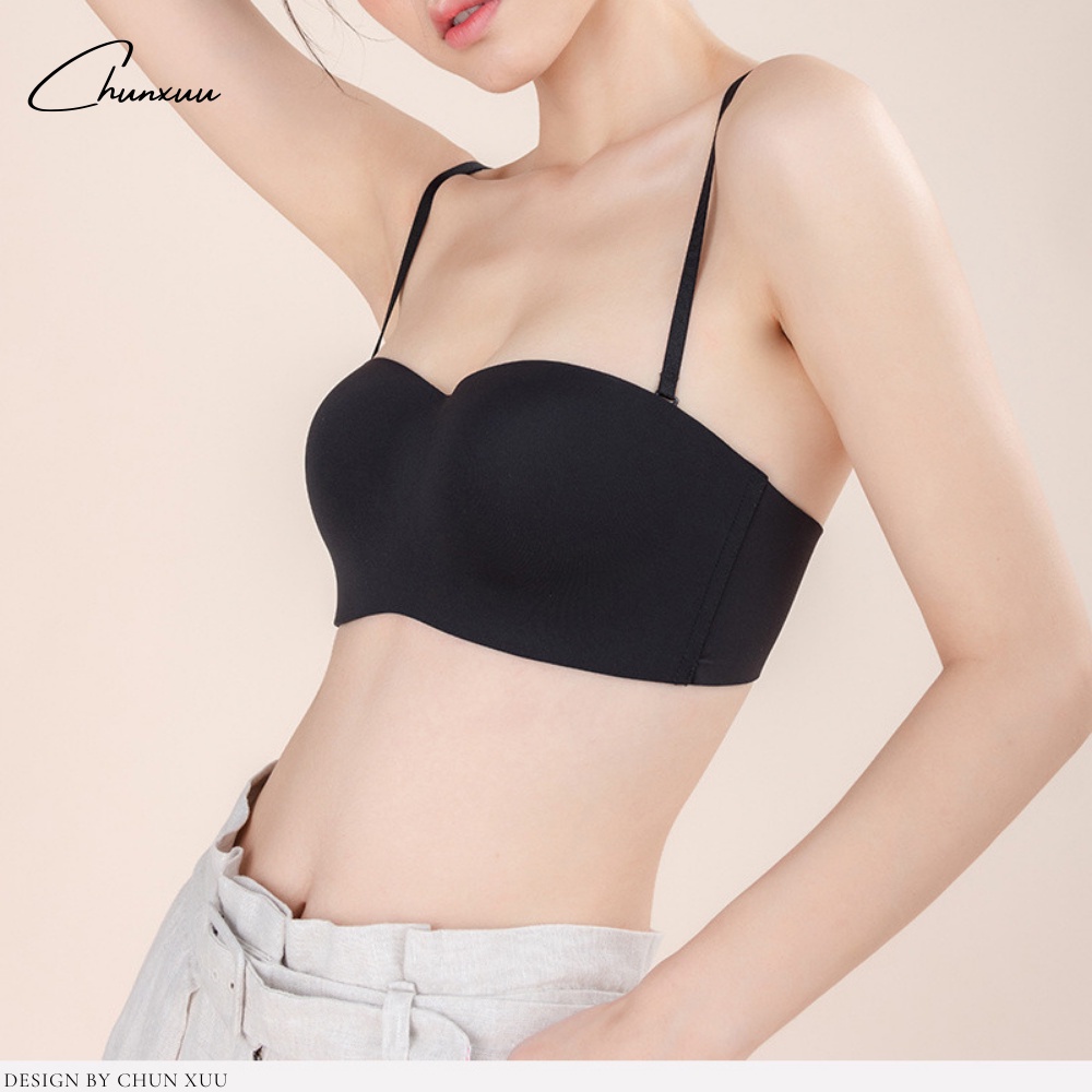 Áo cúp ngực vải su đúc không gọng chống tuột nâng đẩy ngực - ChunXuu AV48