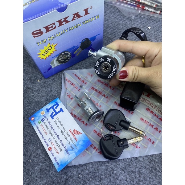 Khoá sekai 8 cạnh gắn dream kèm khoá yên
