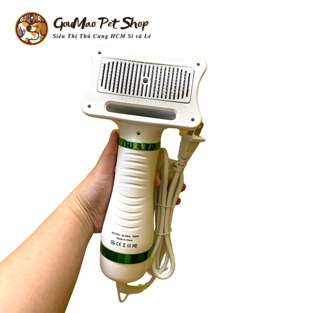 Máy sấy lông kèm lược chảy lông cho chó mèo, lựa chọn 2N1 đầy tiện nghi - GOUMAO PET