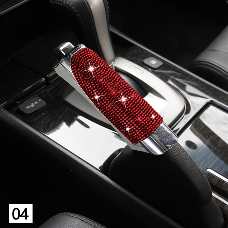 Vỏ bọc phanh tay đính đá lấp lánh cho xe hơi