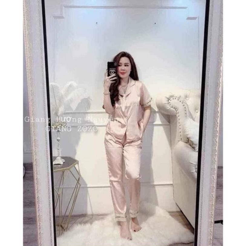 Bộ Đồ Pijama - Bộ Lụa Satin Mặc Nhà Cộc Tay Quần Dài Họa Tiết  Cao Cấp[Hình Ảnh Thực Tế SP] | BigBuy360 - bigbuy360.vn