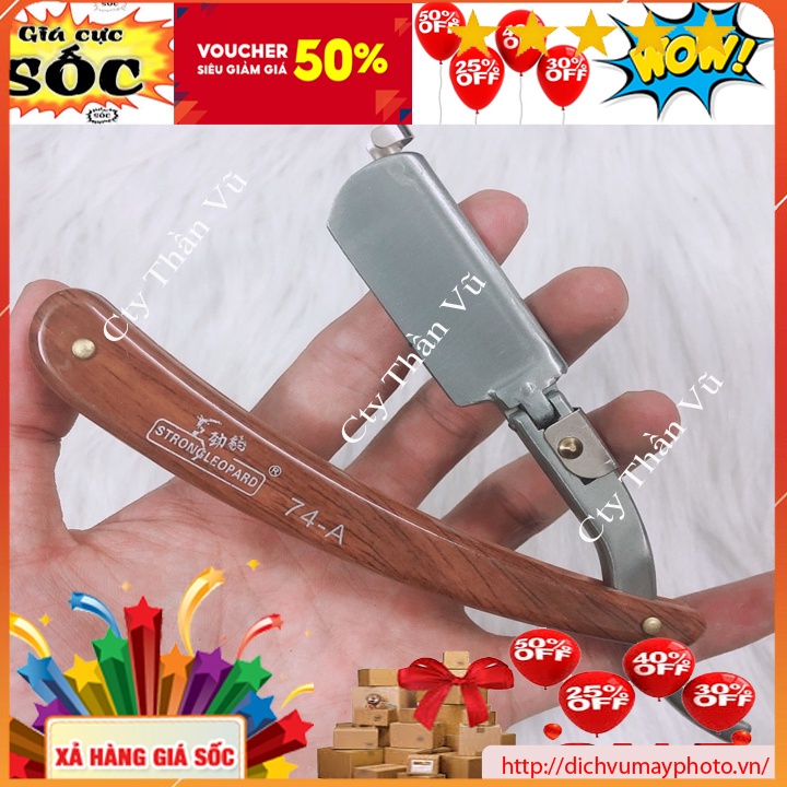 Dao cạo lông mặt cán bằng gỗ dễ cầm nhỏ gọn tiện lợi