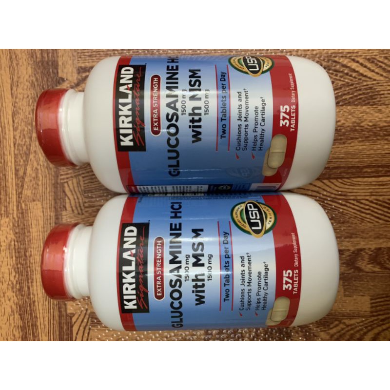 Viên uống Xương khớp Glucosamine HCL 1500mg with MSM 1500mg Kirkland 375 viên