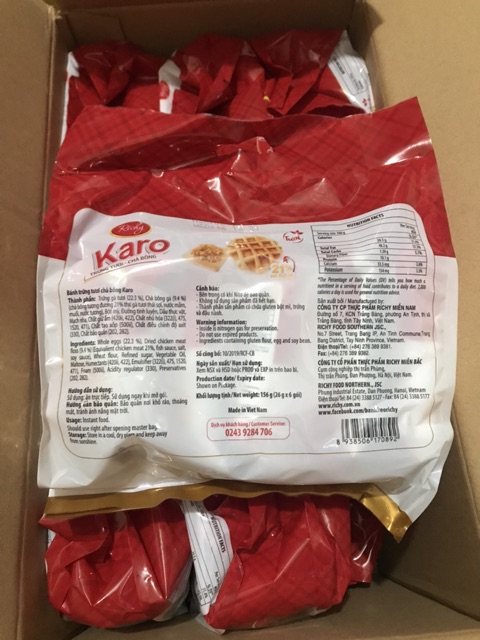[Mã 267FMCGSALE giảm 8% đơn 500K] Gói 6 Bánh trứng tươi chà bông Karo Richy | BigBuy360 - bigbuy360.vn