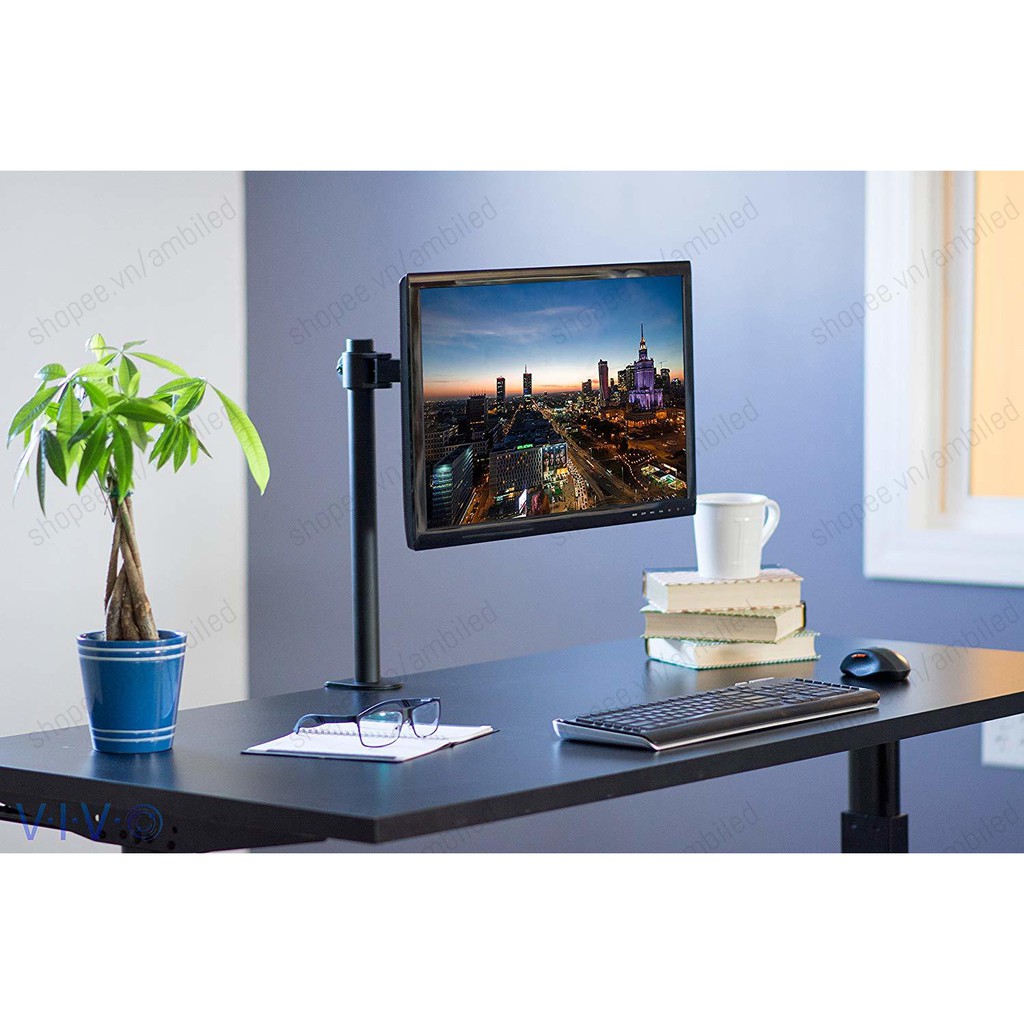 Arm Dual Monitor, giá treo 2 màn hình VIVO, tay kẹp màn hình