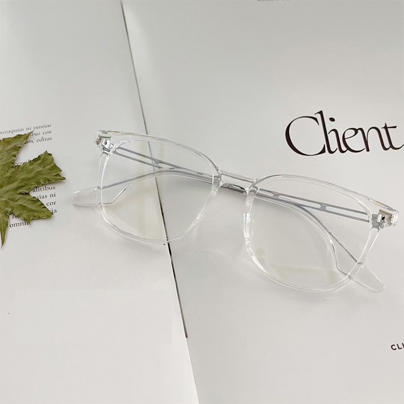 Mắt Kính Gọng Vuông Kim Loại TR90 Chống Ánh Sáng Xanh Thời Trang