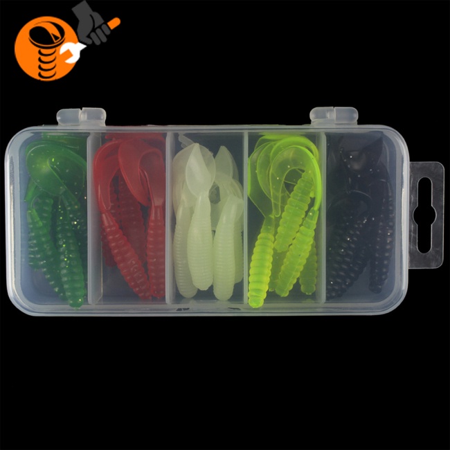 Mồi Giun Cao Su Giả Câu Cá 5 Màu 5.5cm ~ 7cm