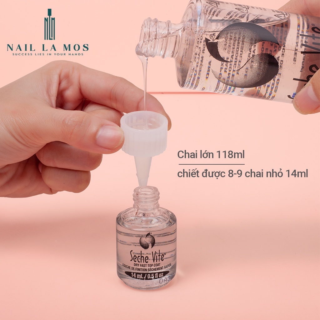 Set sơn bóng Seche Vite nhập khẩu USA chính hãng - Top bóng nhanh khô nhất Thế giới cho sơn thường (Kit 118ml và 14ml)